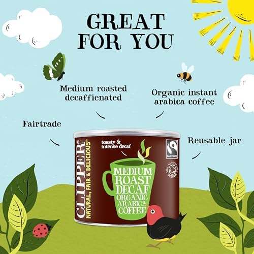 Clipper Organic Decaf Arabica Instant Coffee – Medium Roast 500g