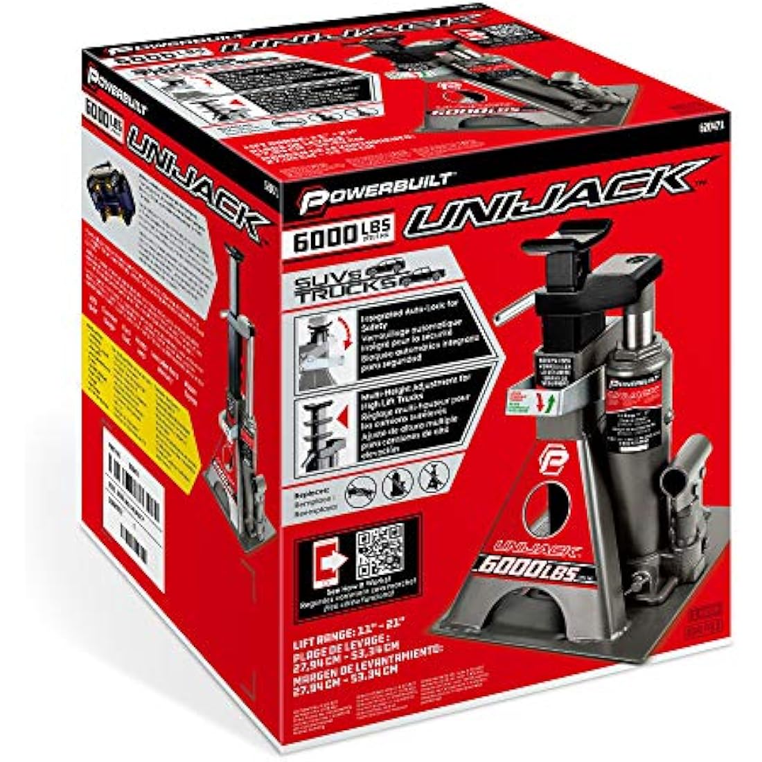 Powerbuilt 3 Ton All-in-One Hydraulic Bottle Jack and Jack Stand