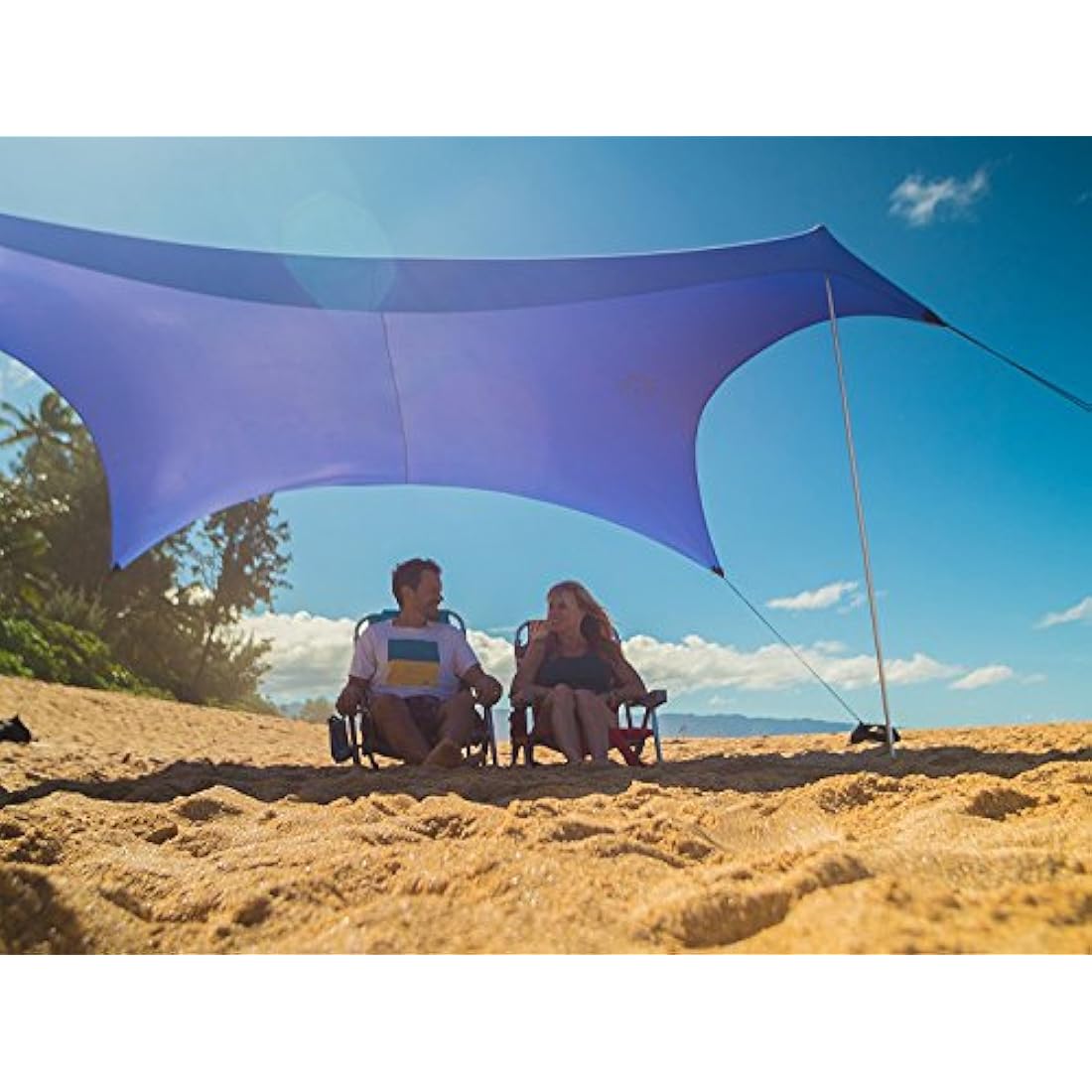 Neso Tents Grande Beach Tent | UPF 50+ Sun Shelter with Cooler Pocket
