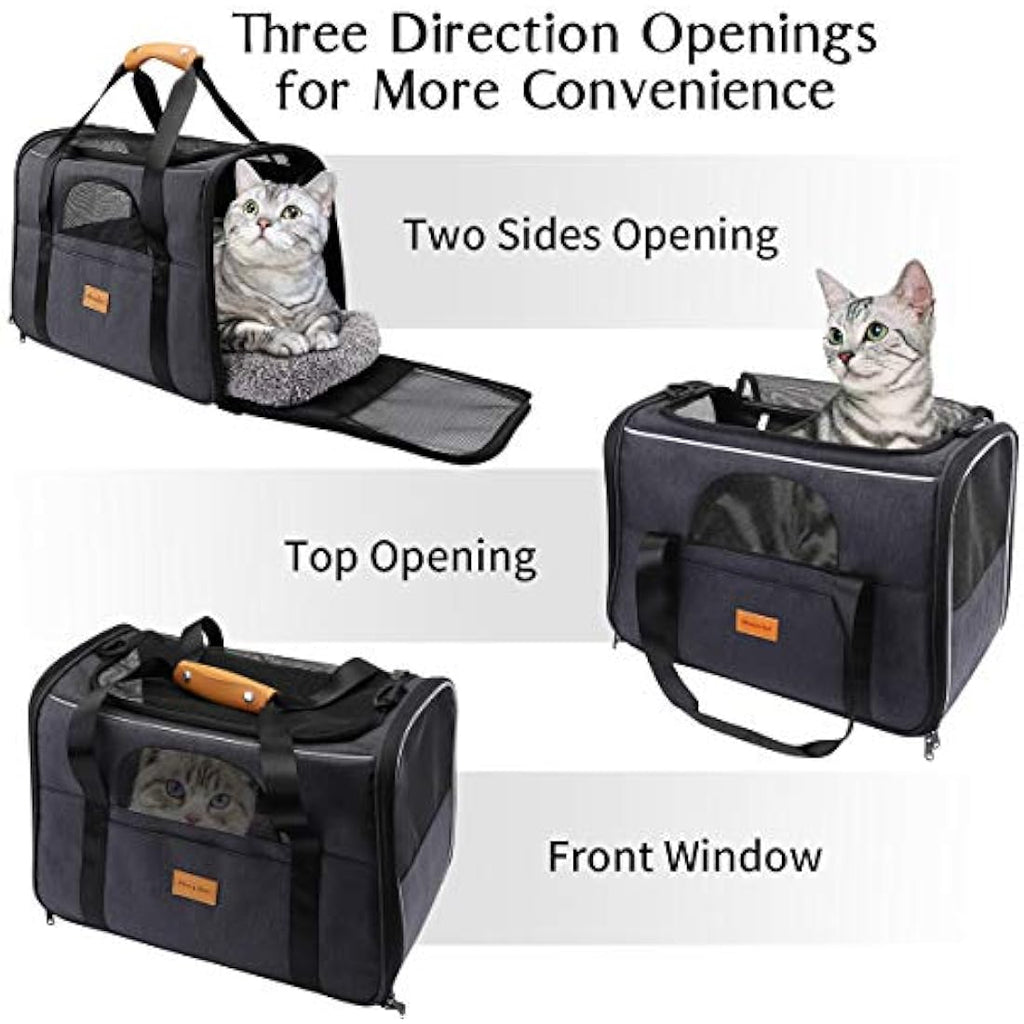 Morpilot Airline Approved Pet Carrier – Breathable Cat & Dog Travel Bag
