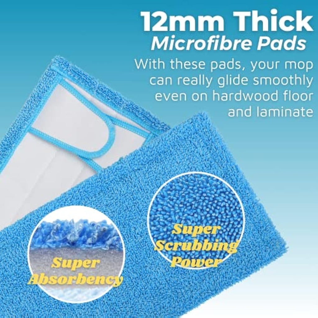Jolof Store Reusable Microfibre Mop Pads for Flash Speedmop (4 Pack)