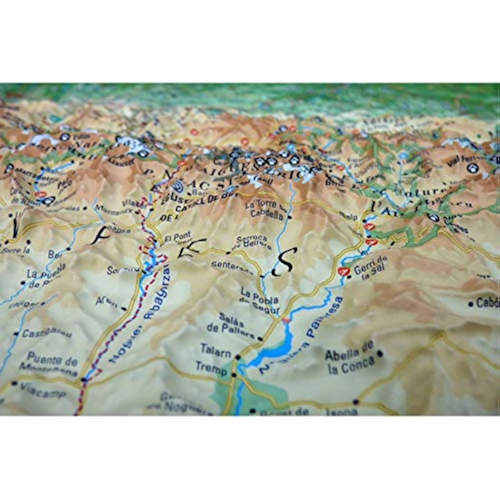 Carte des Pyrénées en Relief 1/800 000 | Décoration Murale Jolof Store