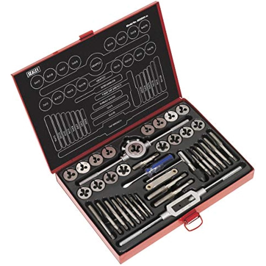 Sealey AK3040 Tap and Die Set | 40pc Alloy Steel Metric Split Dies