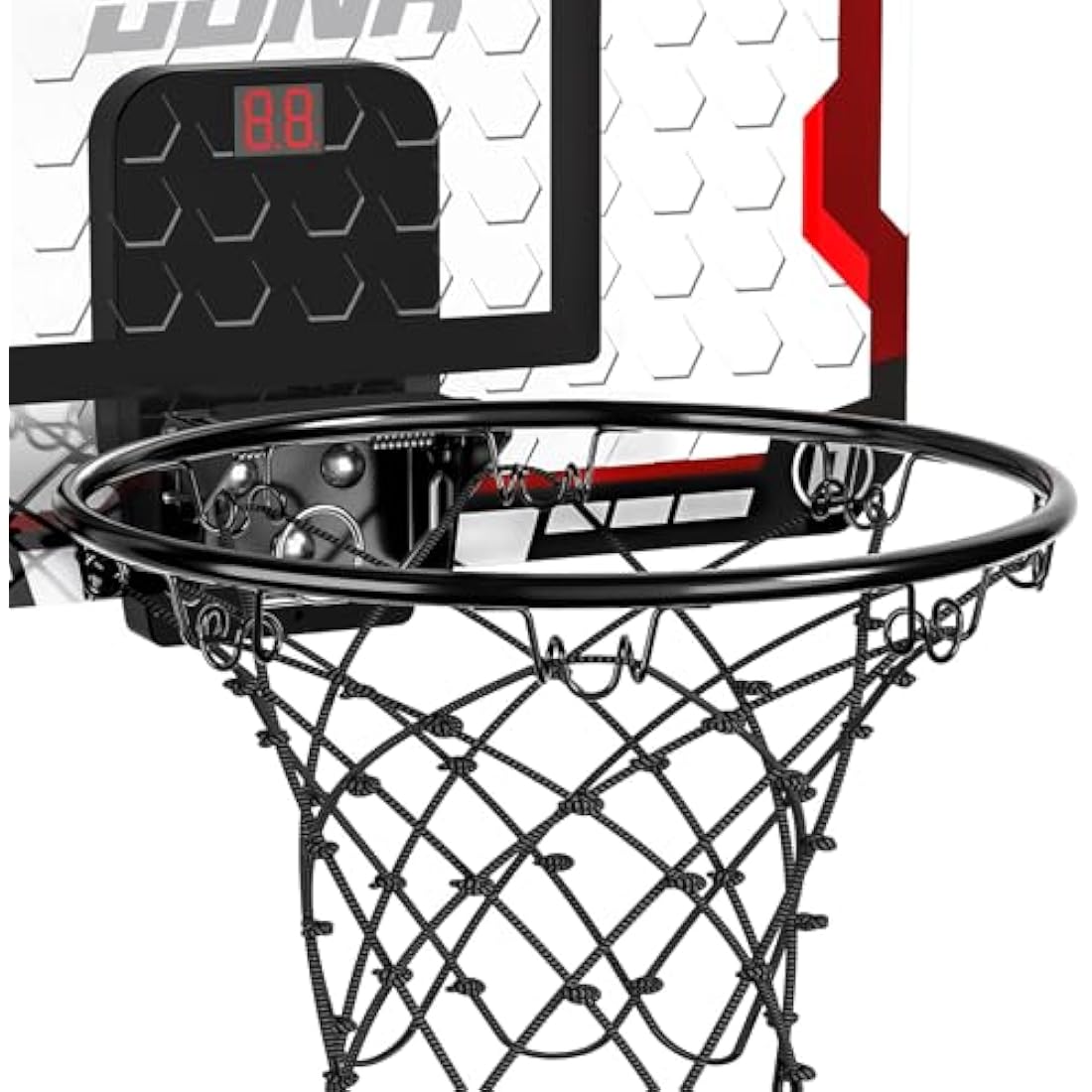 TEMI Indoor Mini Basketball Hoop with Electronic Scoreboard and 4 Balls