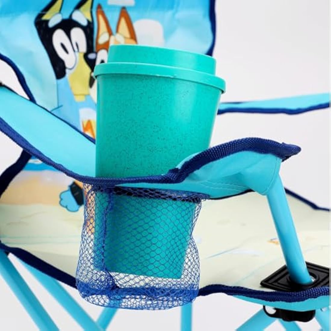 Bluey & Bingo Kids Folding Camping Chair with Cup Holder & Bag