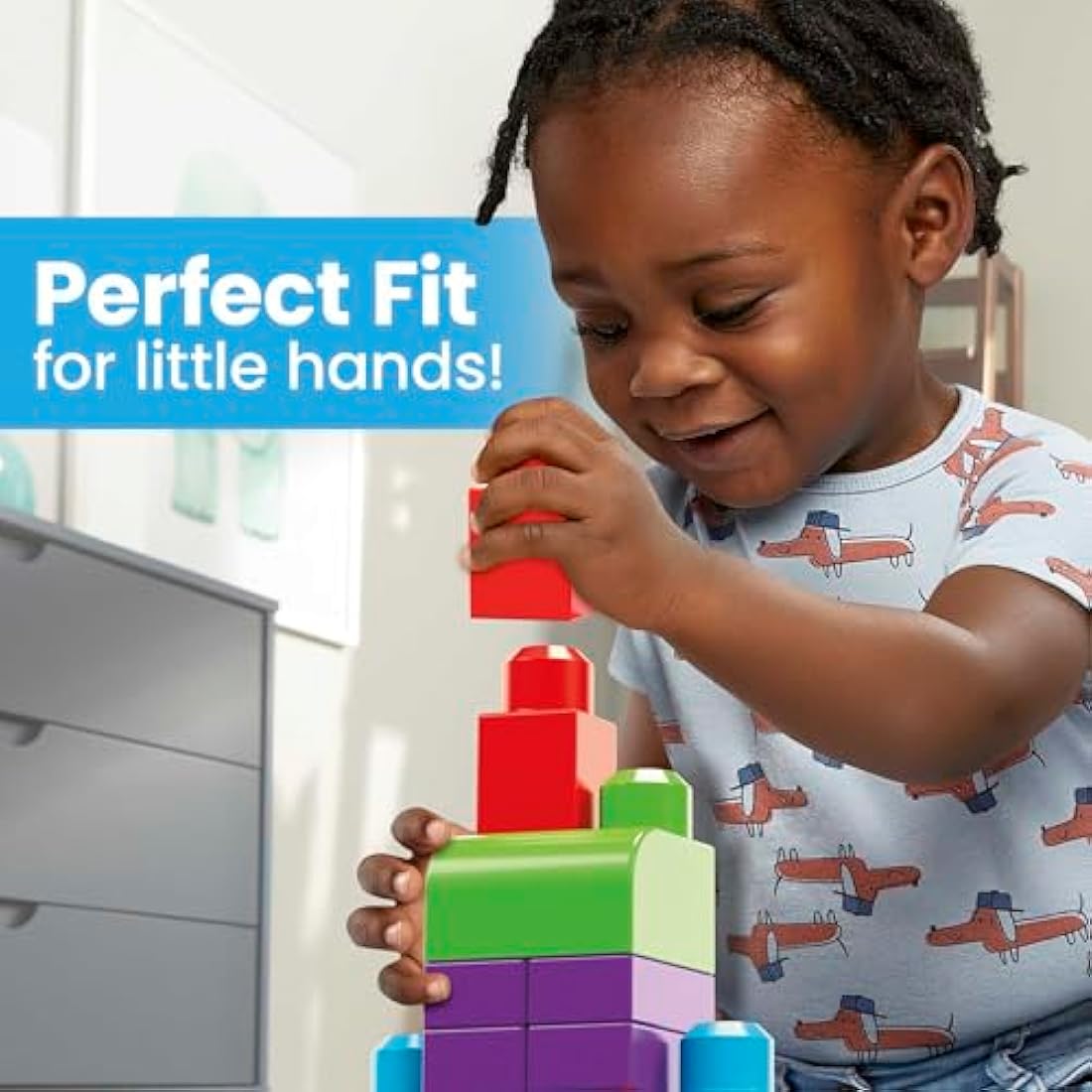 Mega Bloks Big Building Bag – 60 Piece Toddler Stacking Toy Set