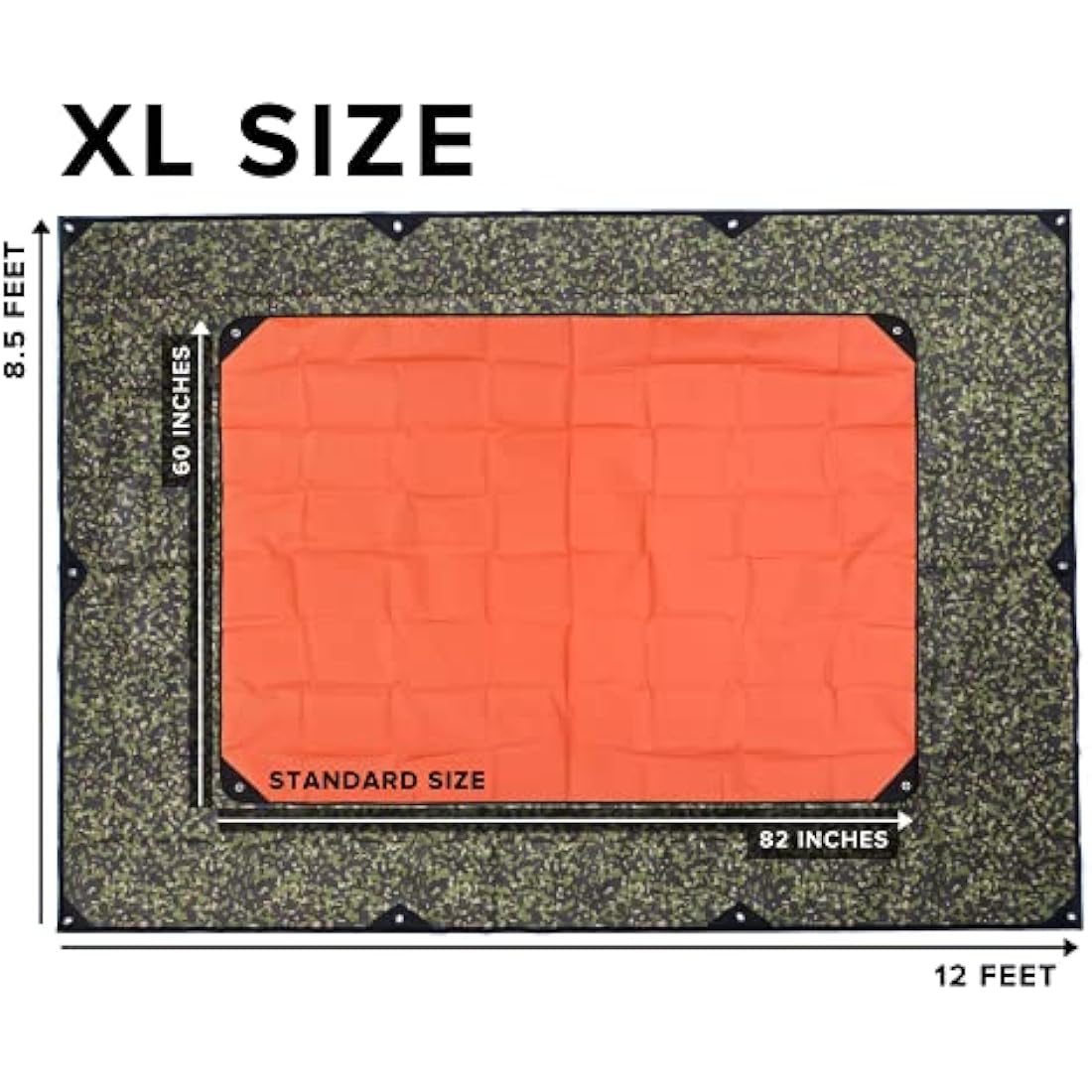 Arcturus XL Survival Tarp | Waterproof Emergency Blanket - Woodland Camo