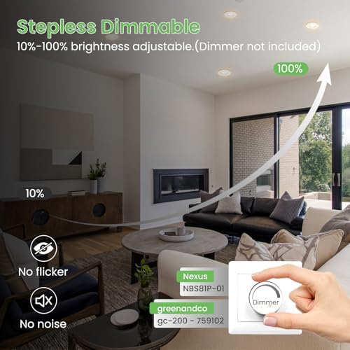 ALUSSO LIGHTING LED Recessed Downlights | 6W Dimmable 3CCT IP44 | 6-Pack