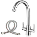 Jolof Store Monobloc Kitchen Sink Mixer Tap | 360 Swivel Dual Lever Chrome