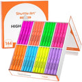 Shuttle Art 144 Pack Highlighters | 8 Assorted Colors Chisel Tip