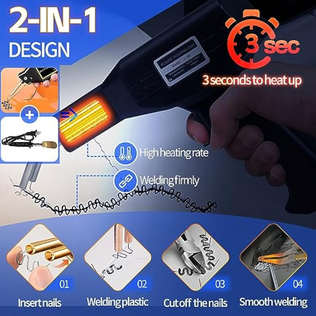HYHJMISTY 150W Plastic Welder Kit – 2-in-1 Hot Stapler for Car Bumper Repair