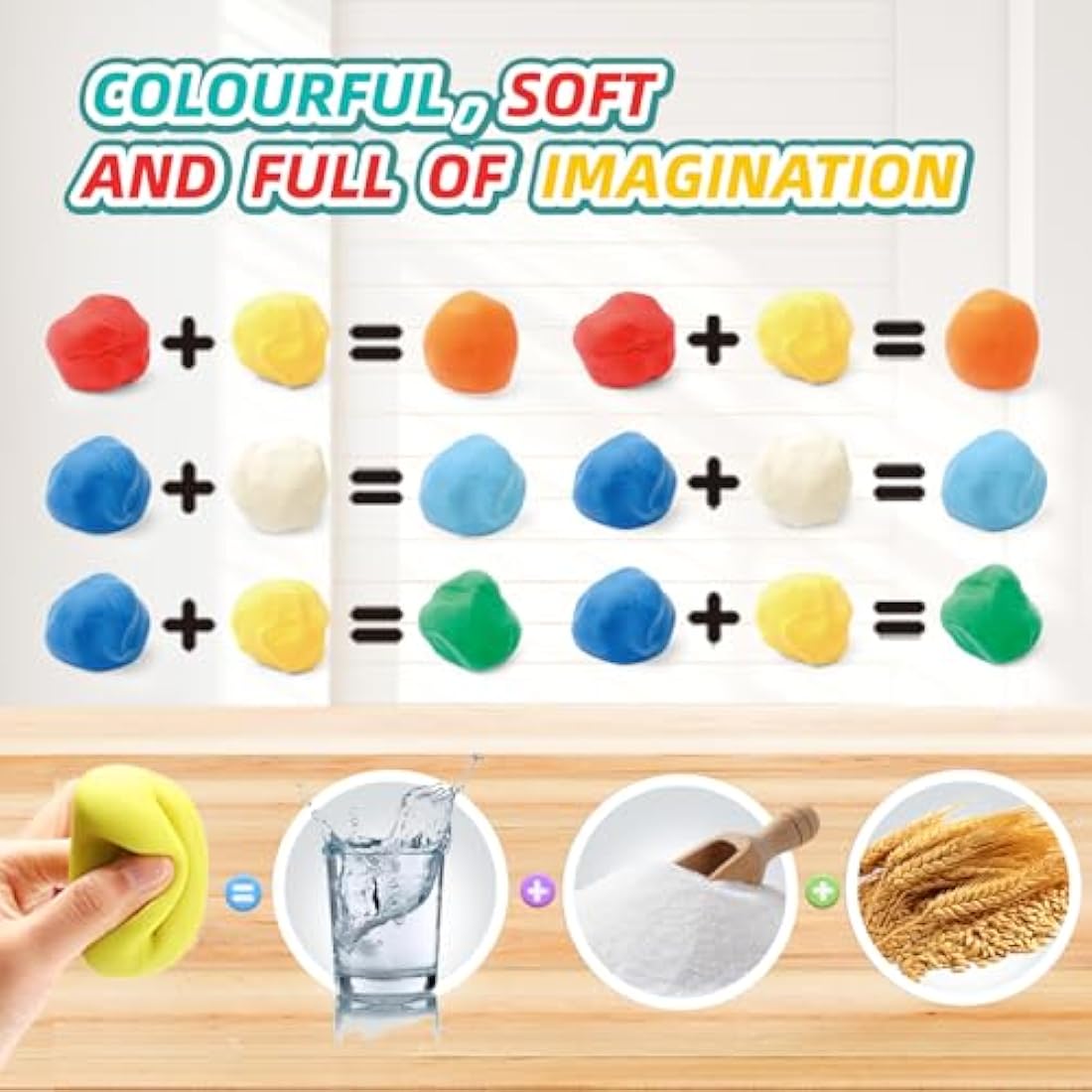 VConejo 2-in-1 Dinosaur Color Dough Toy Set - 37 Piece Dino Tools Kit