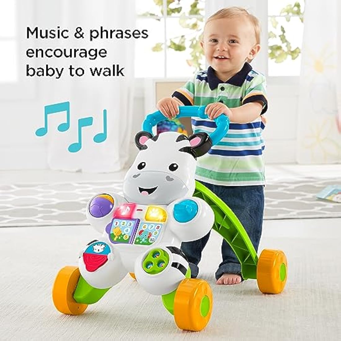 Fisher-Price Zebra Baby Walker – Musical Push Along Learning Toy