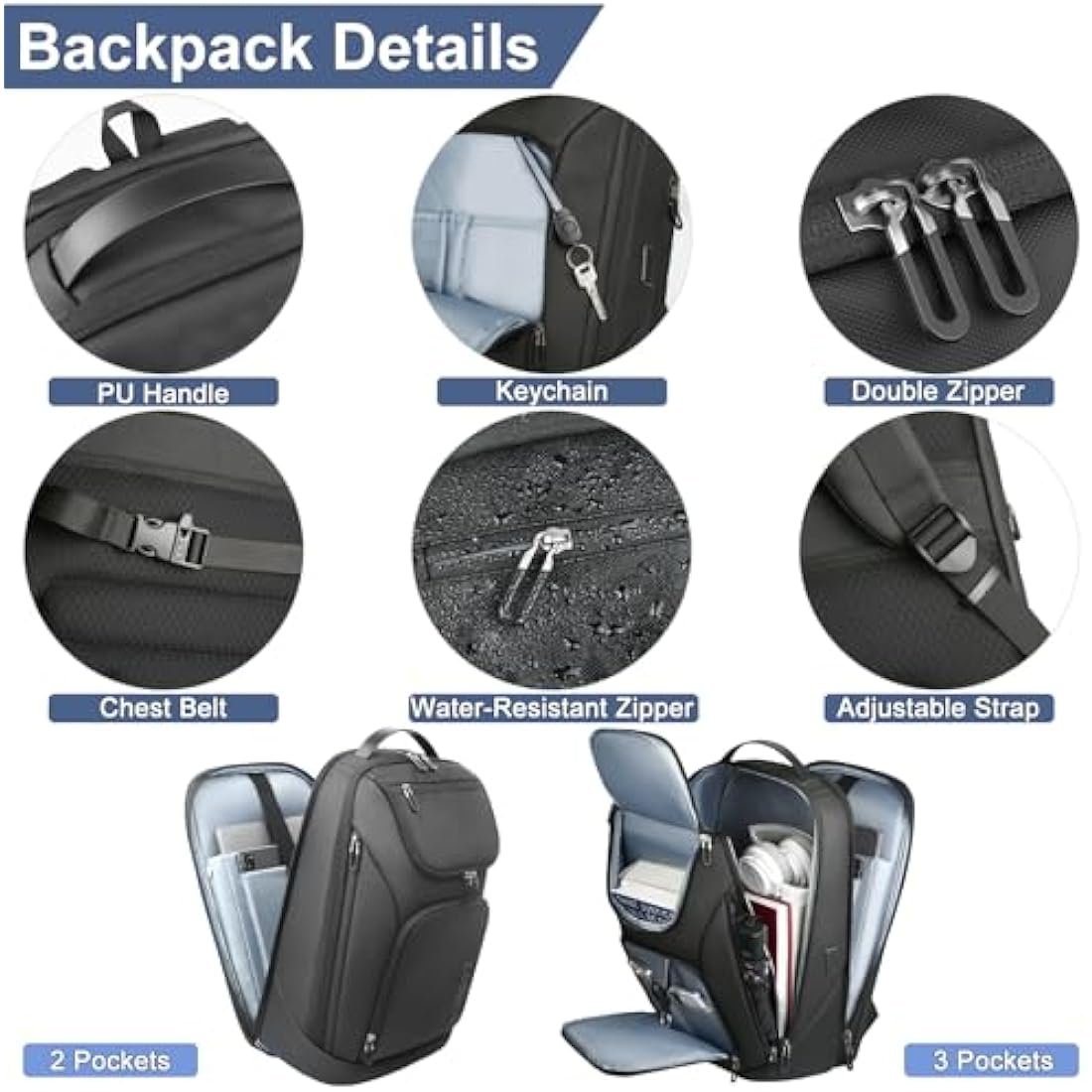 Heroic Knight 17.3 Inch Laptop Backpack | USB Charging & Anti-Theft