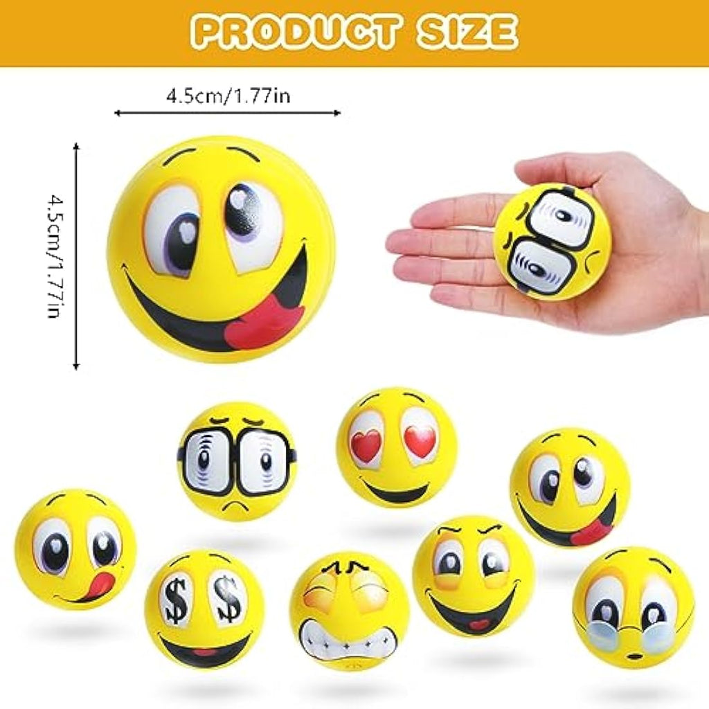 Funny Face Stress Balls – 20pcs PU Foam Squeeze Fidget Toys