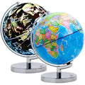 Exerz Illuminated French Globe – 23cm LED Constellation Map & Metal Base