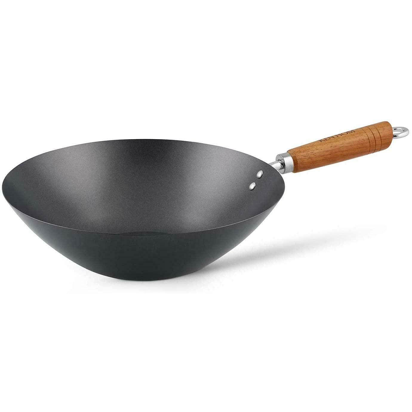 Ken Hom Carbon Steel Wok Set | 31cm Non-Stick Pan with Lid & Utensils