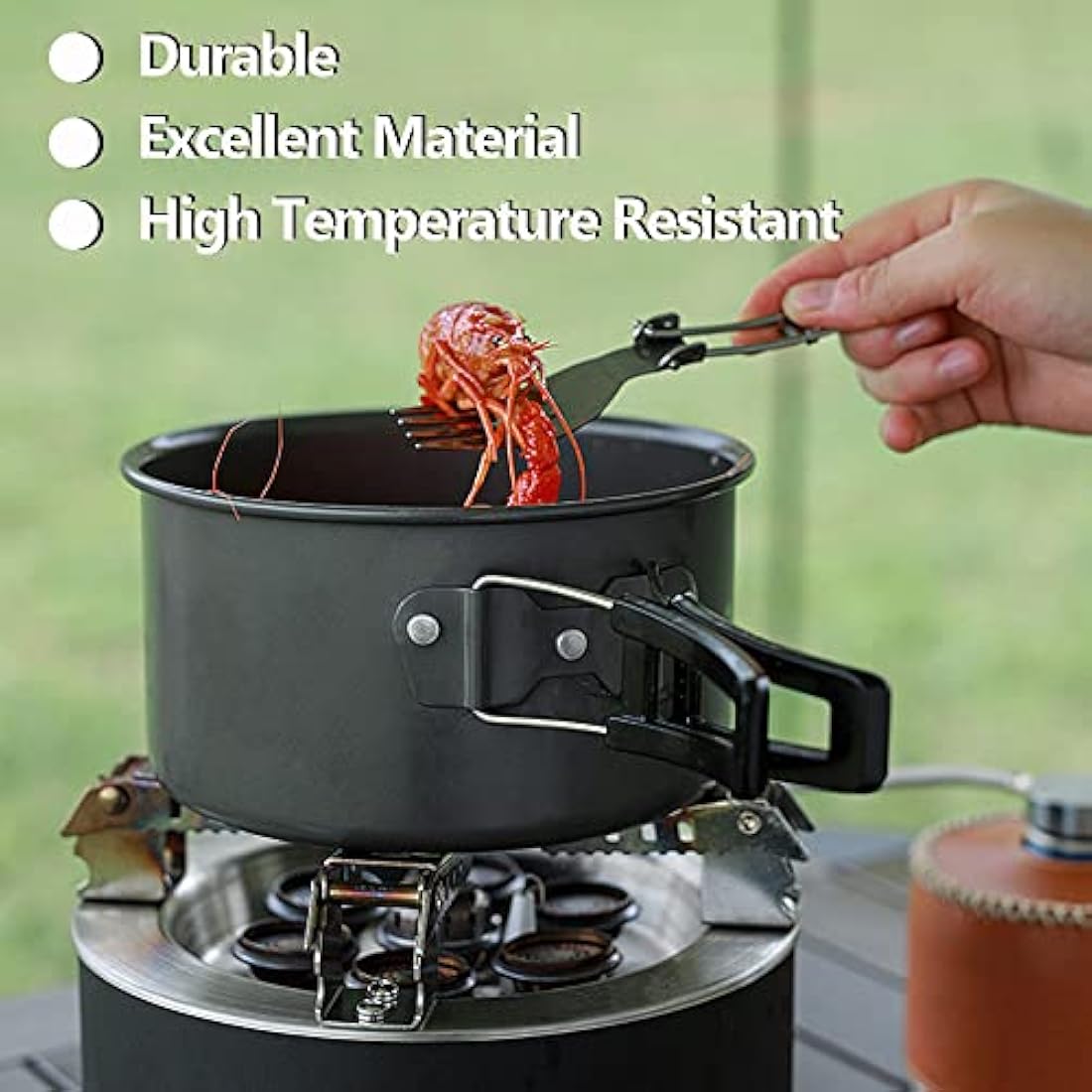 aiGear Camping Cookware Set | 3-Piece Aluminum Mess Kit for 2-3 People