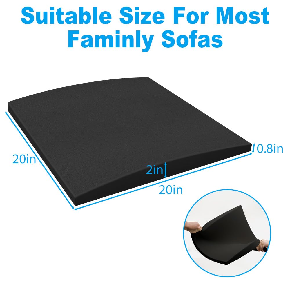 Duscdesp 50×50cm Sofa Support Boards,Sofa Bed Support Cushion Sofa Saver,Cushion Sag Repair for Corner Sofa Sofa Bed Couches Settee Black & 3 Pcs - image 2