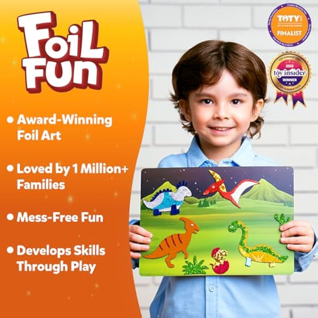 Skillmatics Foil Fun Dinosaur Art Kit – Mess-Free DIY Craft for Kids