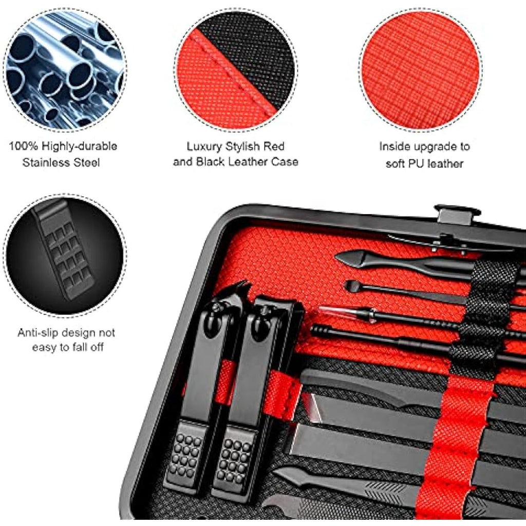 Keiby Citom 18-Piece Manicure Set | Stainless Steel Nail Care Kit