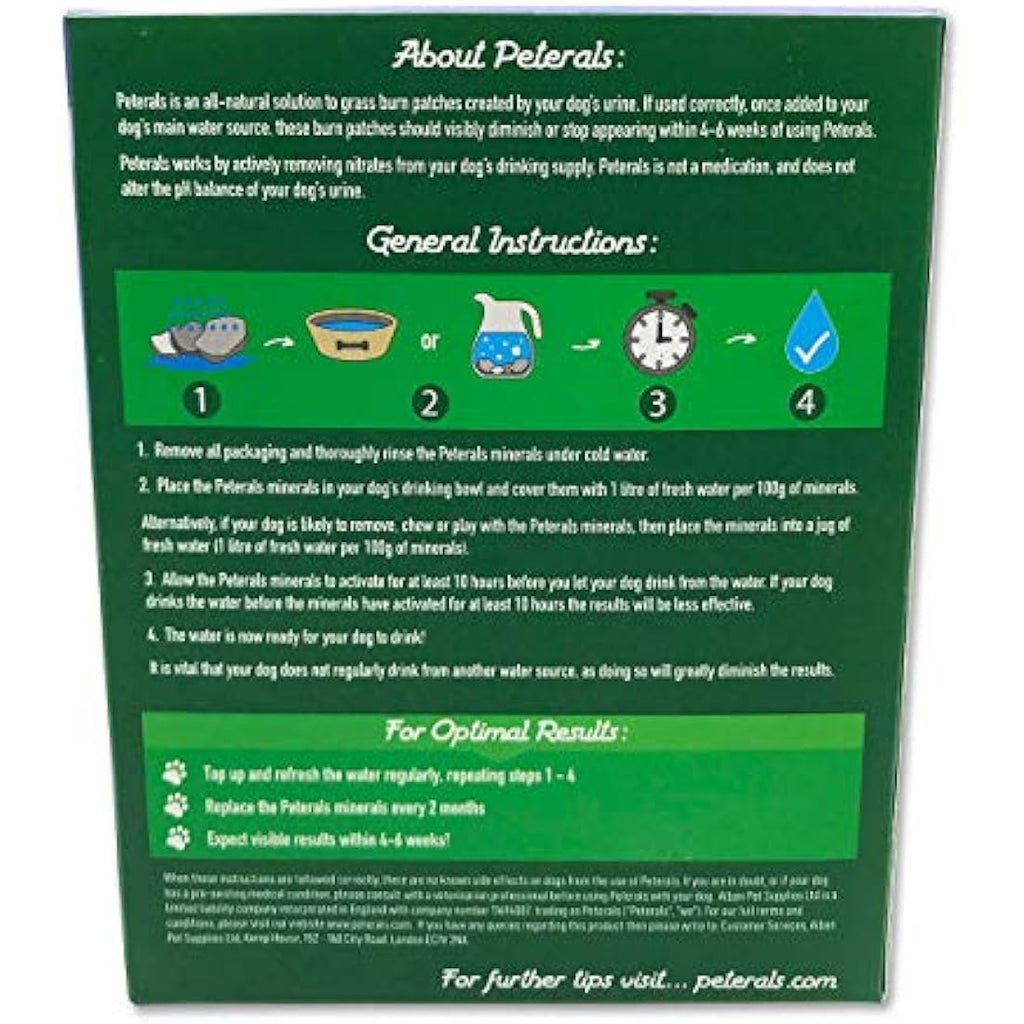 Peterals Natural Mineral Rocks – Dog Urine Grass Burn Prevention (400g)