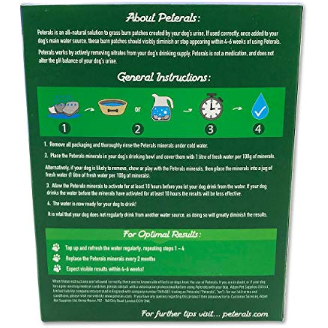 Peterals Natural Mineral Rocks – Dog Urine Grass Burn Prevention (400g)