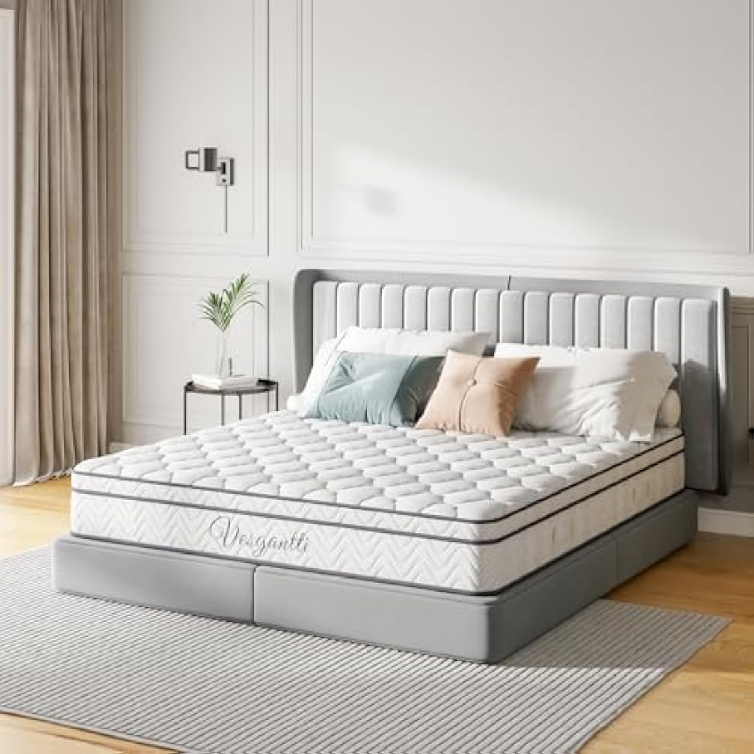 Vesgantti Small Single Hybrid Mattress – 7-Zone Pocket Spring, 10.3 Inch