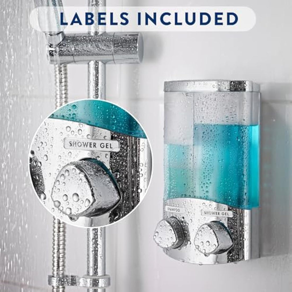 Wall Mounted Soap Dispenser | Triple 450ml Chrome Refillable