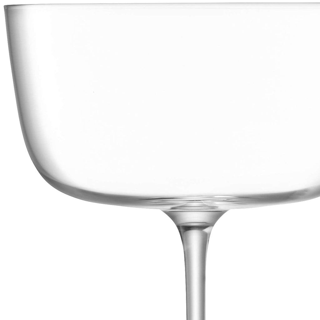 LSA International Borough Cocktail Saucer Glasses - 240ml Clear - Set of 4