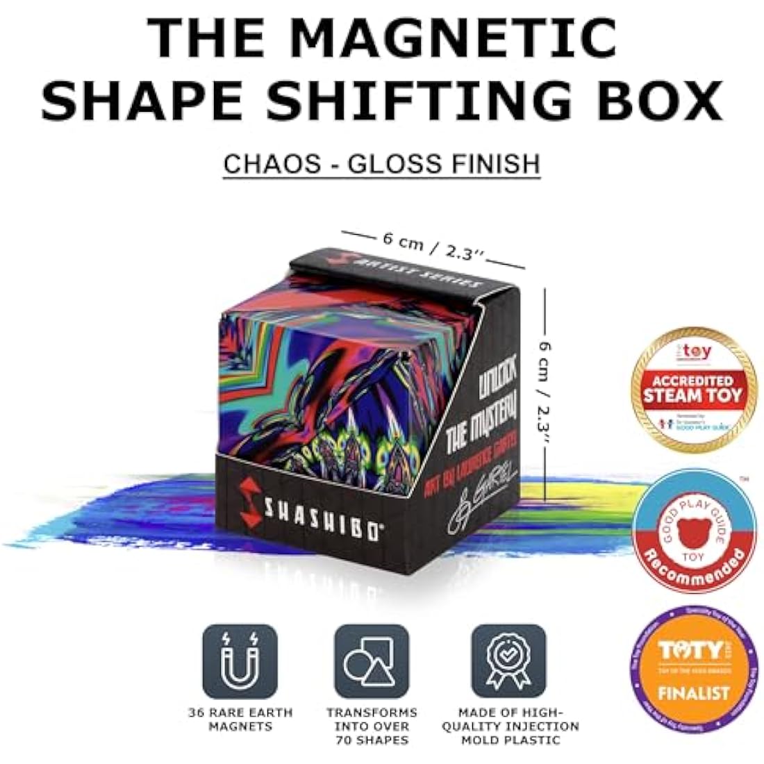 Shashibo Shape Shifting Box - Magnetic Sensory Toy (Chaos Artist Series)