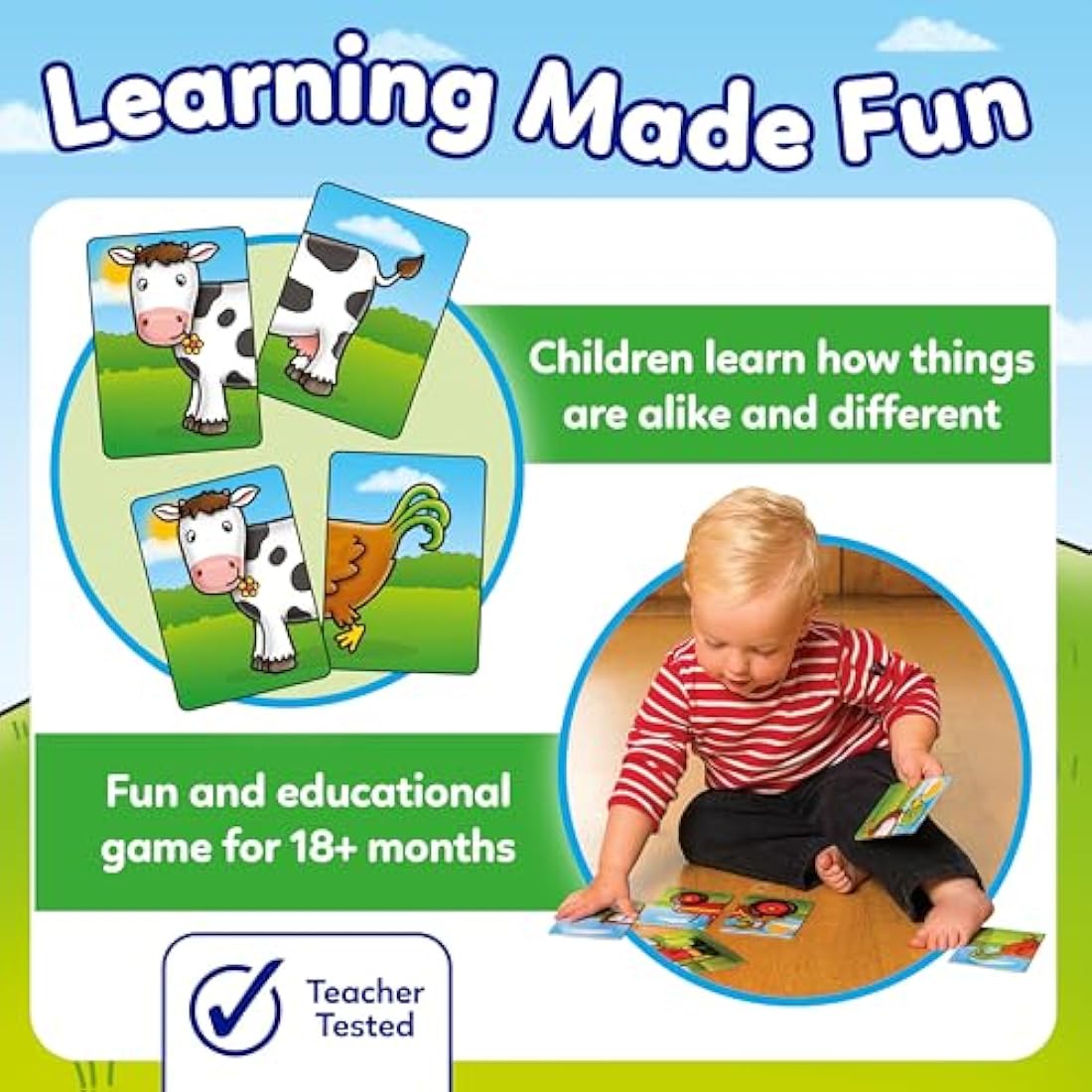 Orchard Toys Farmyard Heads and Tails Matching Game for Toddlers