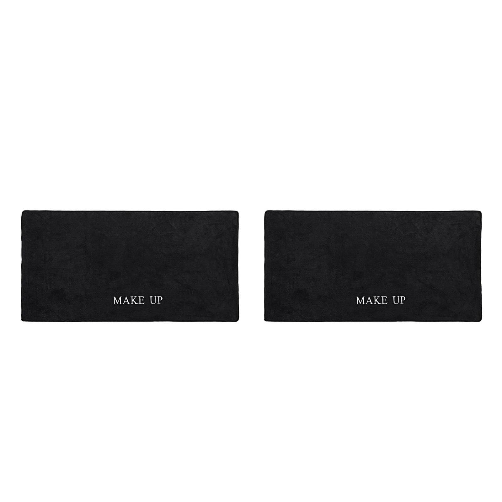 Amosfun Black Velvet Makeup Mat for Vanity Top - Washable 40x80cm (2pcs)
