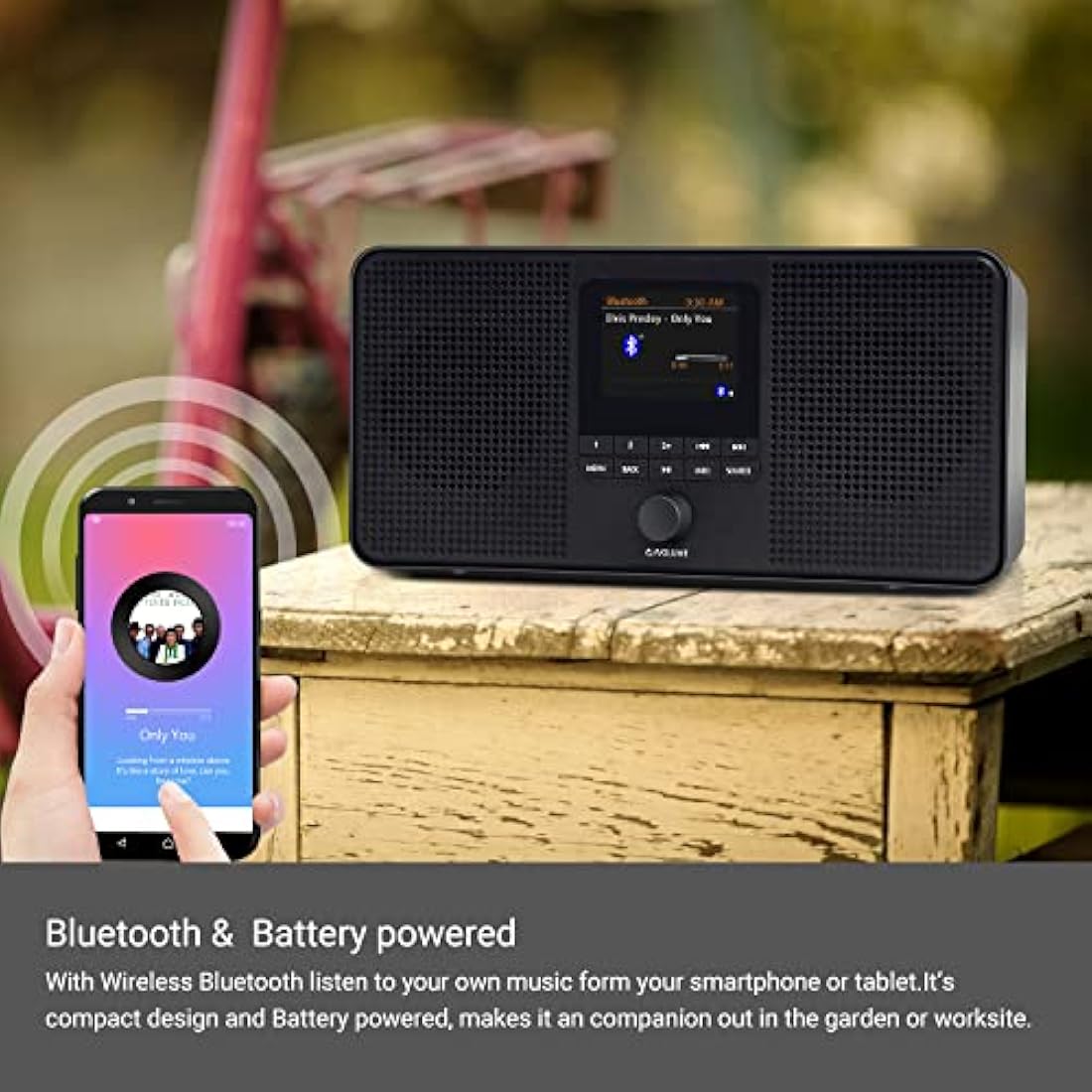 LEMEGA IR4S Portable Internet Radio | Stereo DAB+/FM & Bluetooth - Black