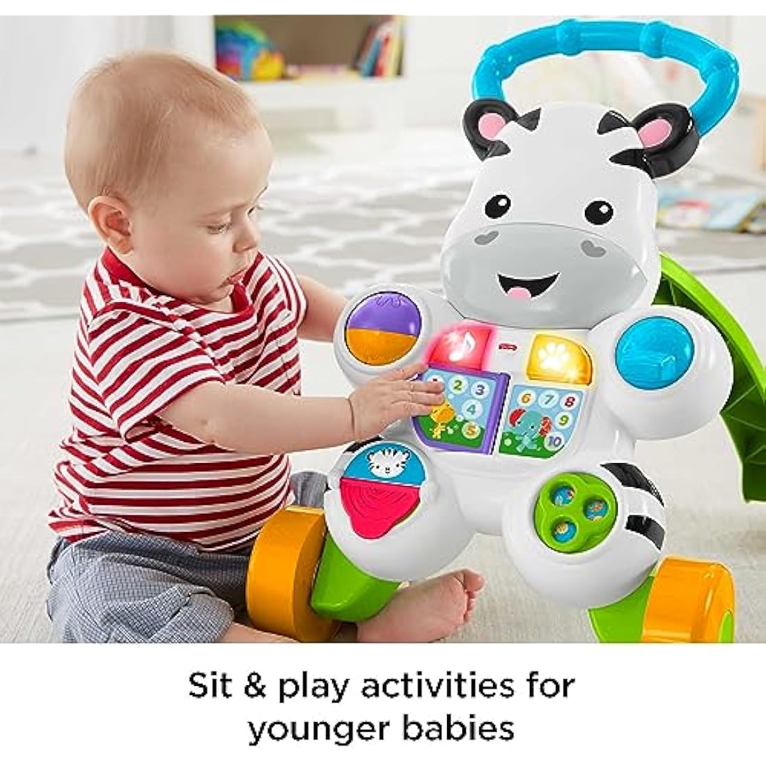 Fisher-Price Zebra Baby Walker – Musical Push Along Learning Toy