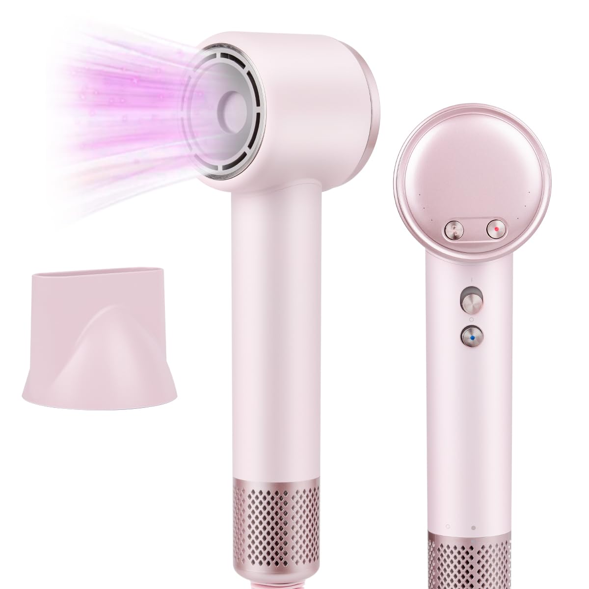 Nineaccy Ionic Hair Dryer – 110,000 RPM High Speed Blow Dryer, Pink