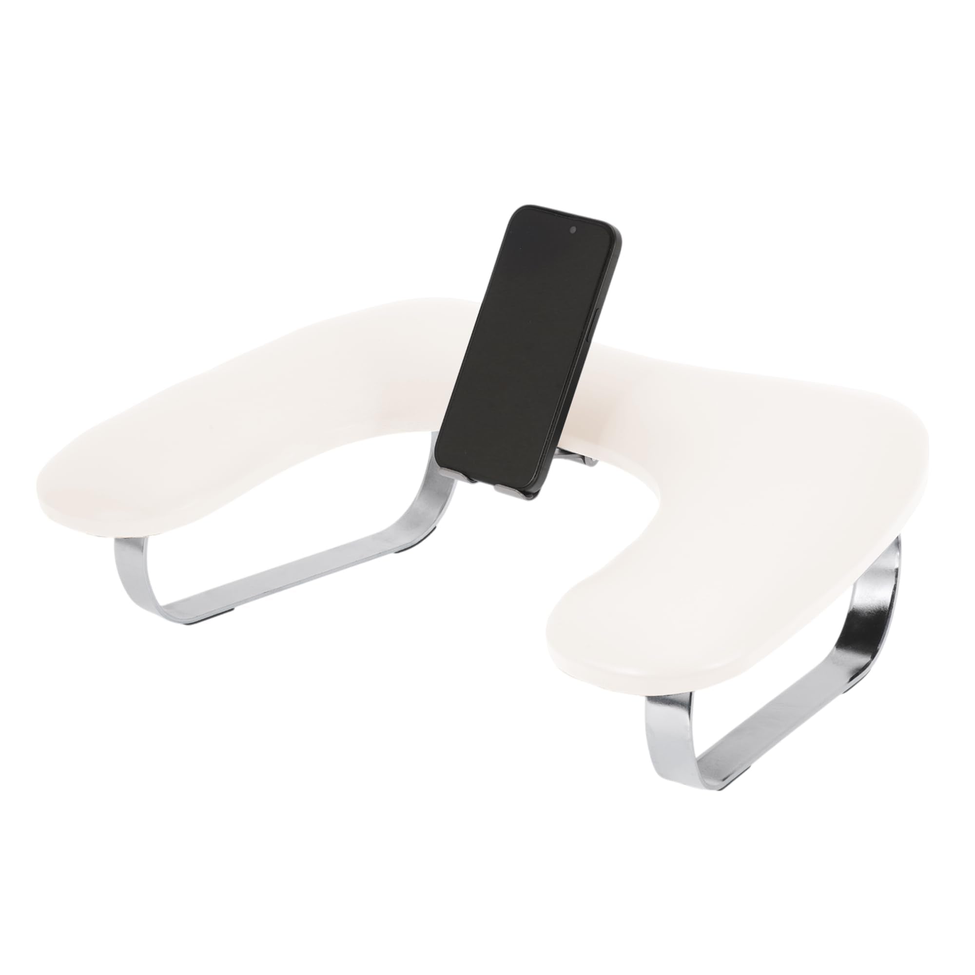 VOCOSTE Nail Arm Rest with Phone Holder | PU Leather Manicure Pillow, Beige