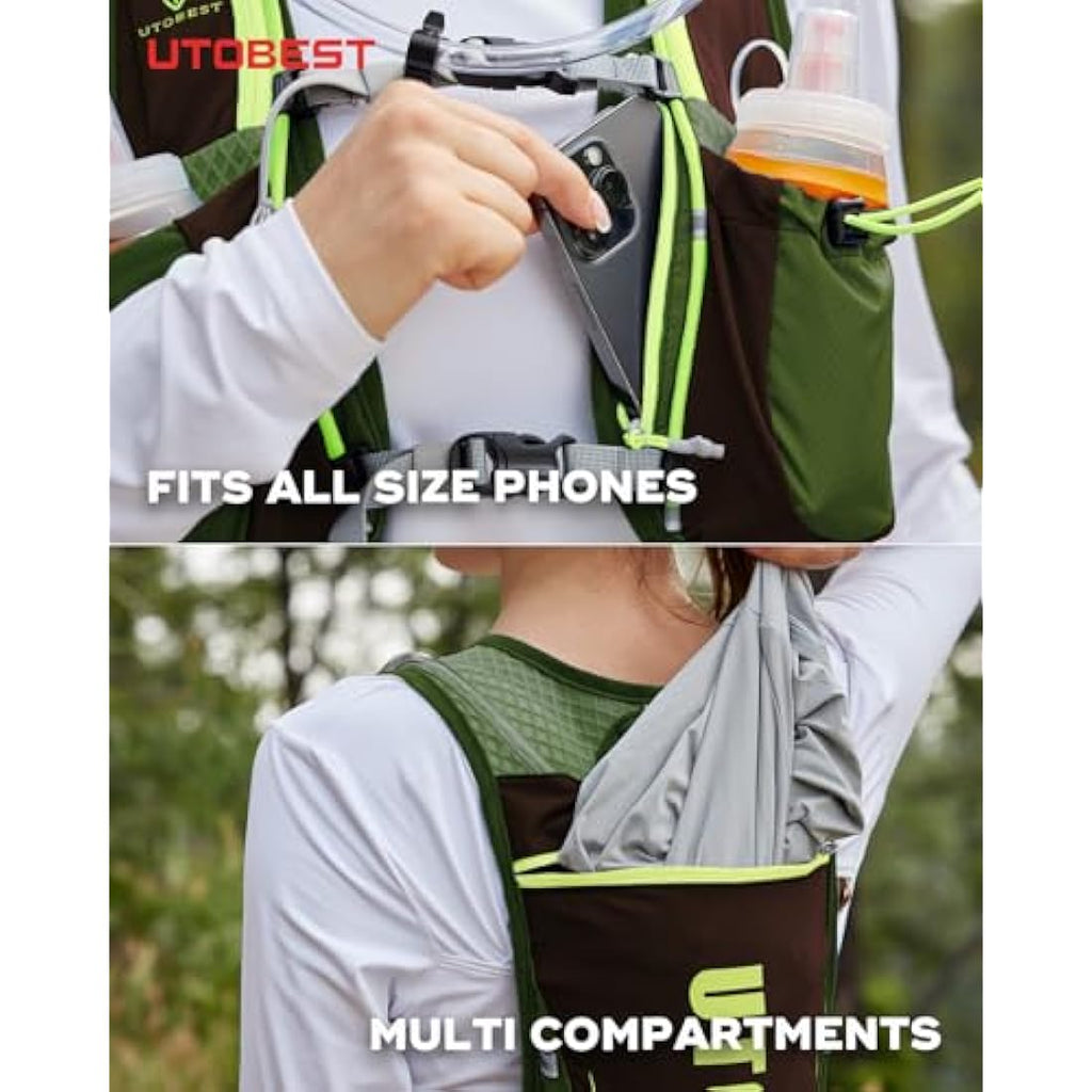 UTOBEST 5L Running Vest – Lightweight Hydration Pack with 1.5L Bladder