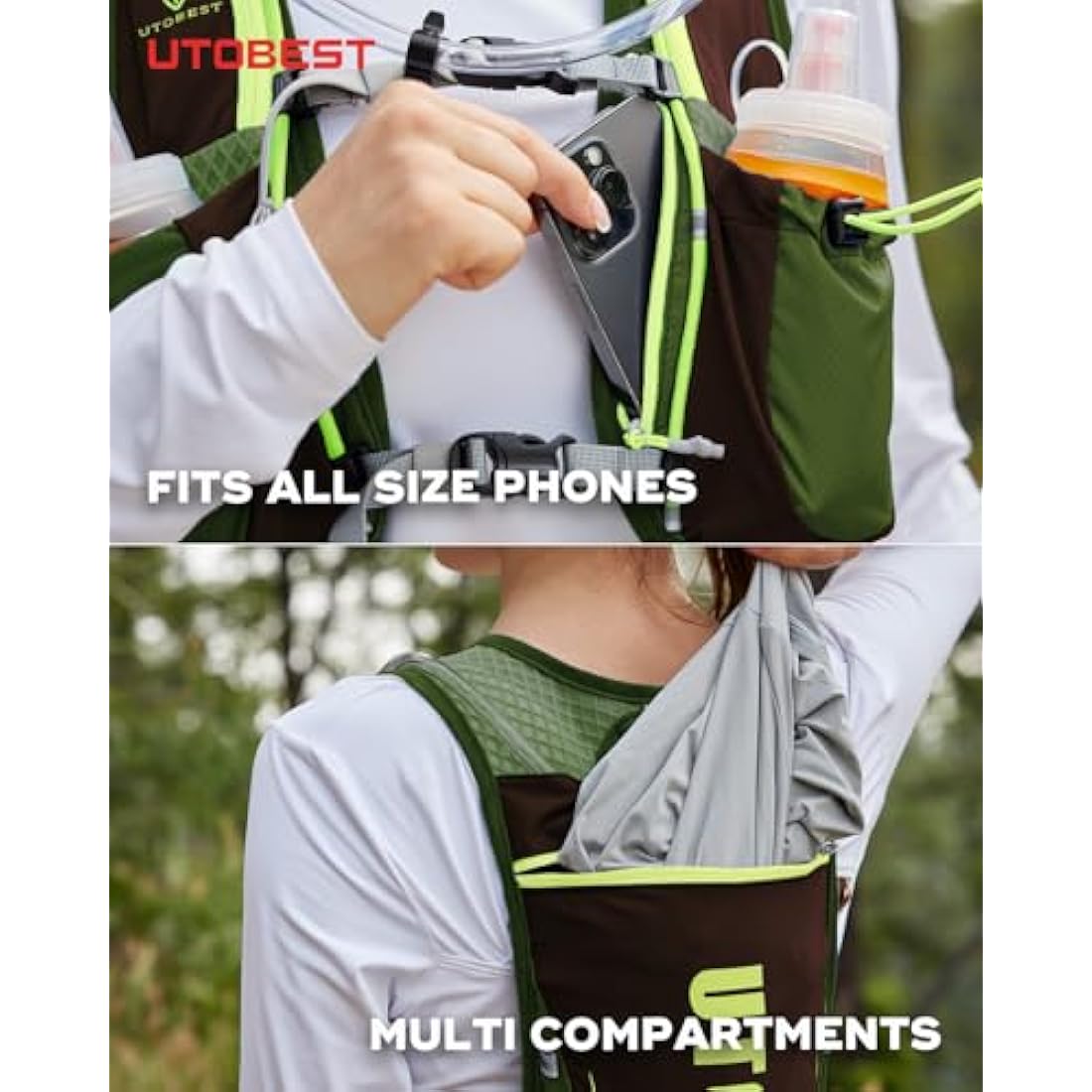 UTOBEST 5L Running Vest – Lightweight Hydration Pack with 1.5L Bladder