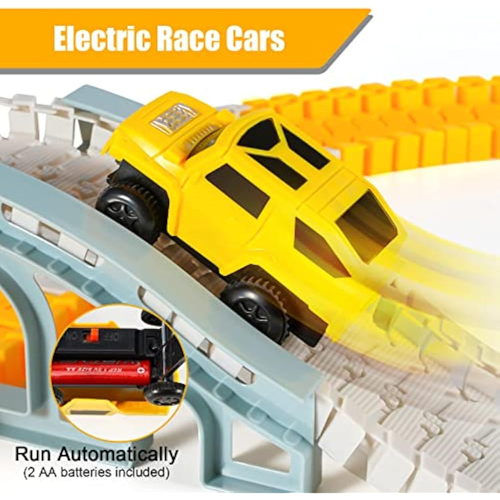 Construction Race Track Set – 260 Piece Flexible DIY Toy Kit