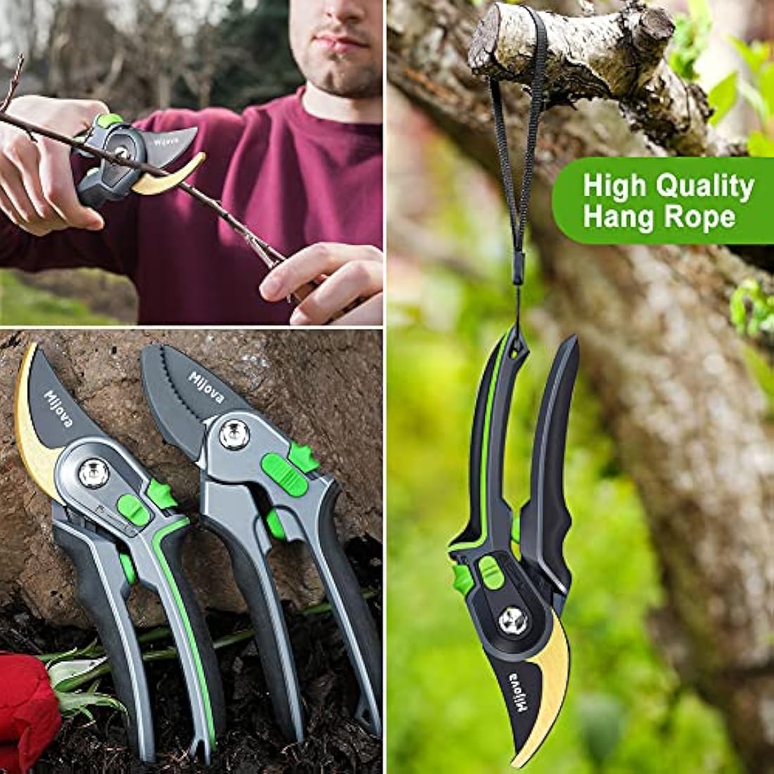 Jolof Store Heavy Duty Bypass Pruning Shears – Stainless Steel Garden Tools