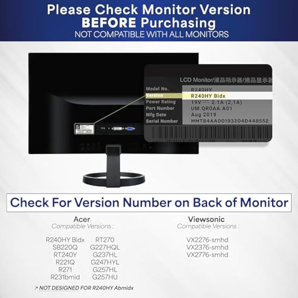 VIVO VESA Adapter for Acer & Viewsonic Monitors, 75x75 to 100x100mm