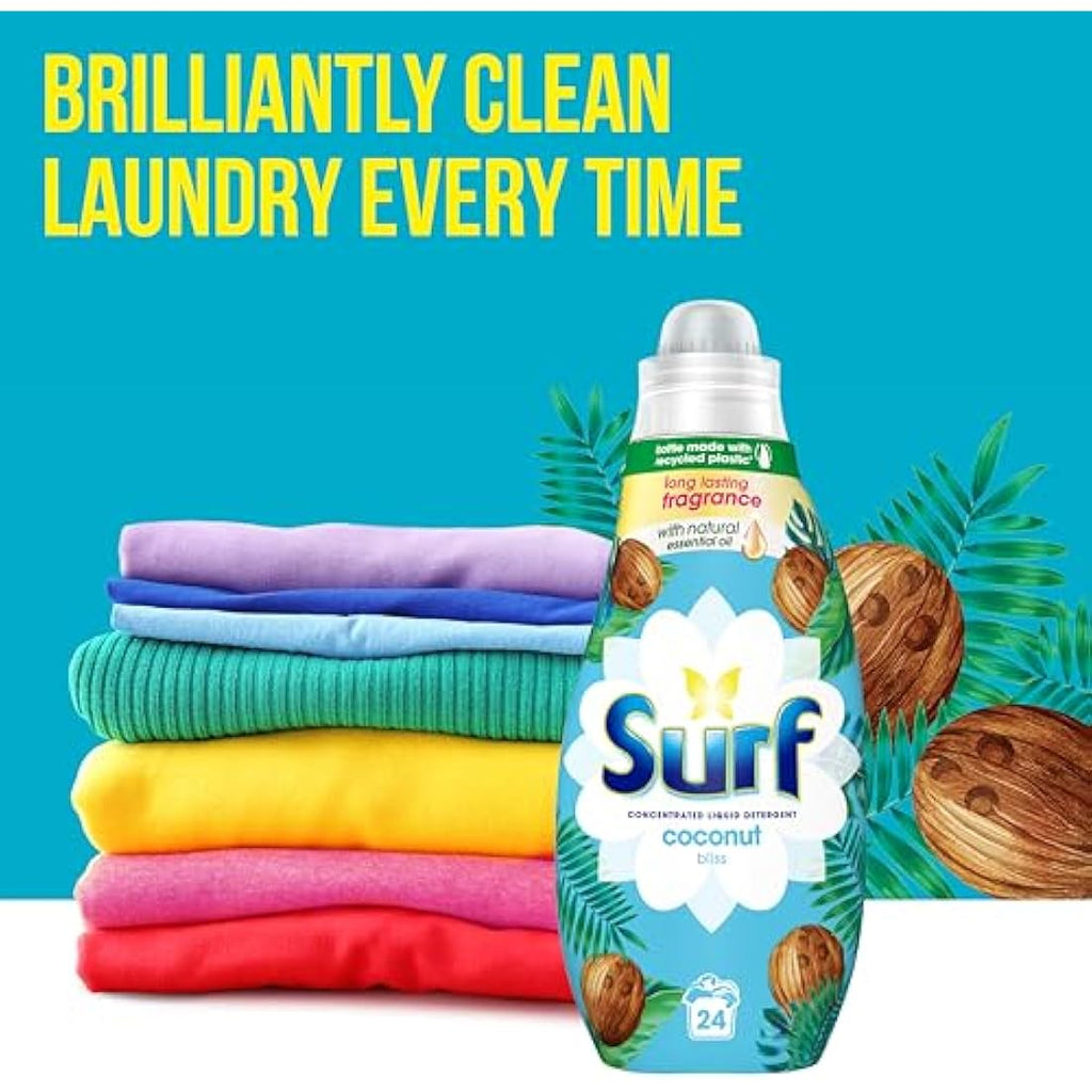 Surf Coconut Bliss Liquid Laundry Detergent - 192 Washes (8 x 648ml)