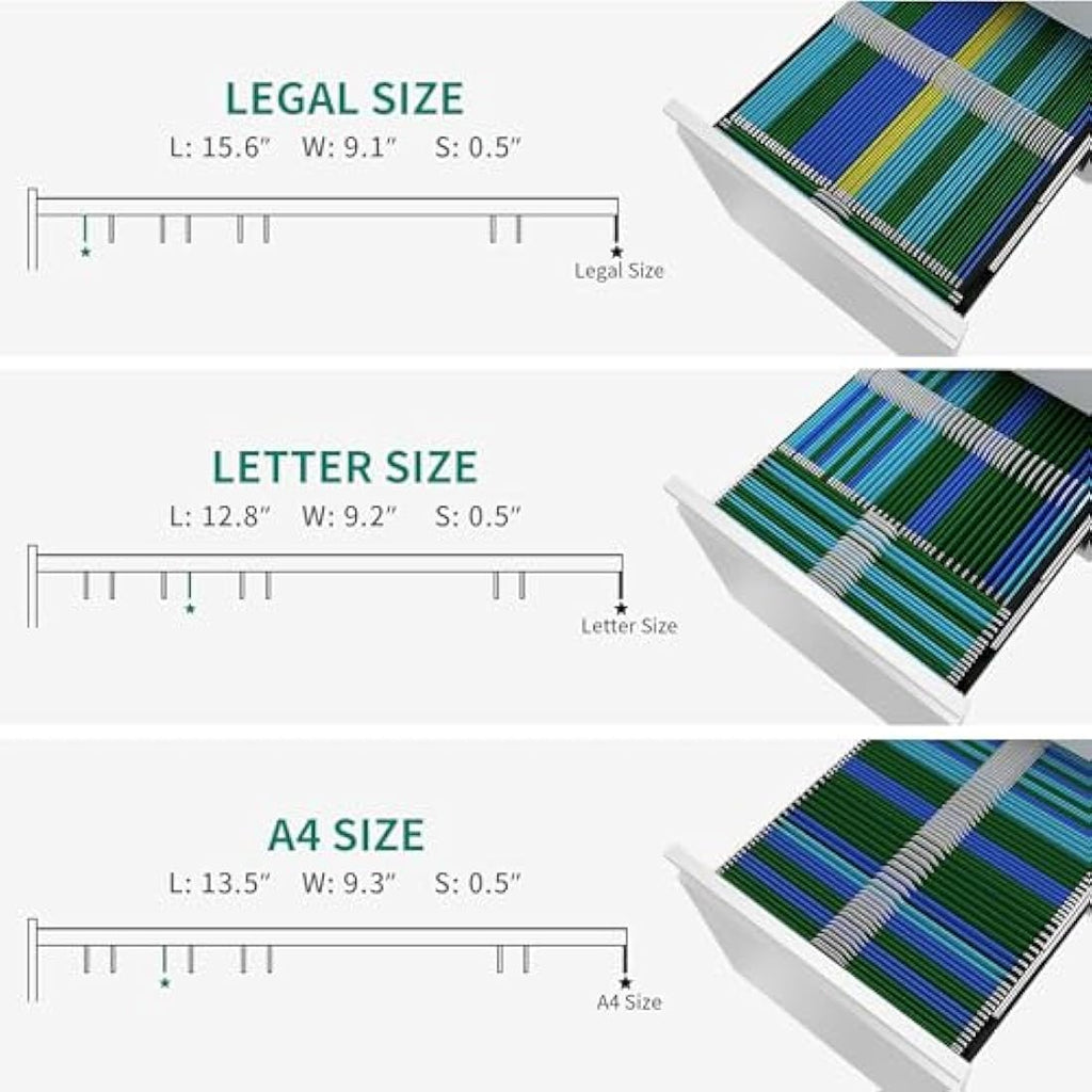 YITAHOME 2-Drawer Mobile Filing Cabinet | Lockable Steel Under Desk Storage