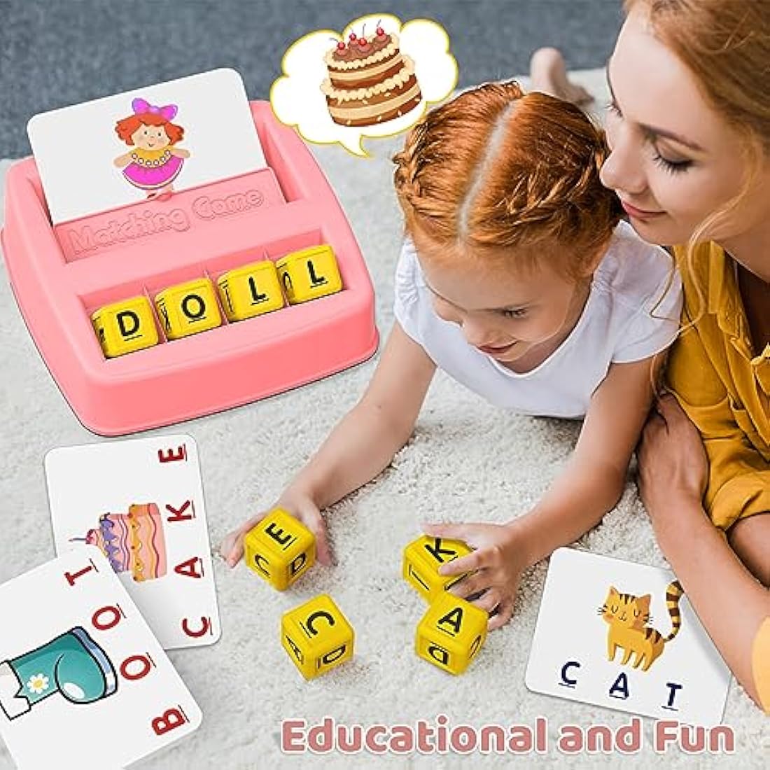 HahaGift Matching Letter Spelling Game - Montessori Educational Learning Toy