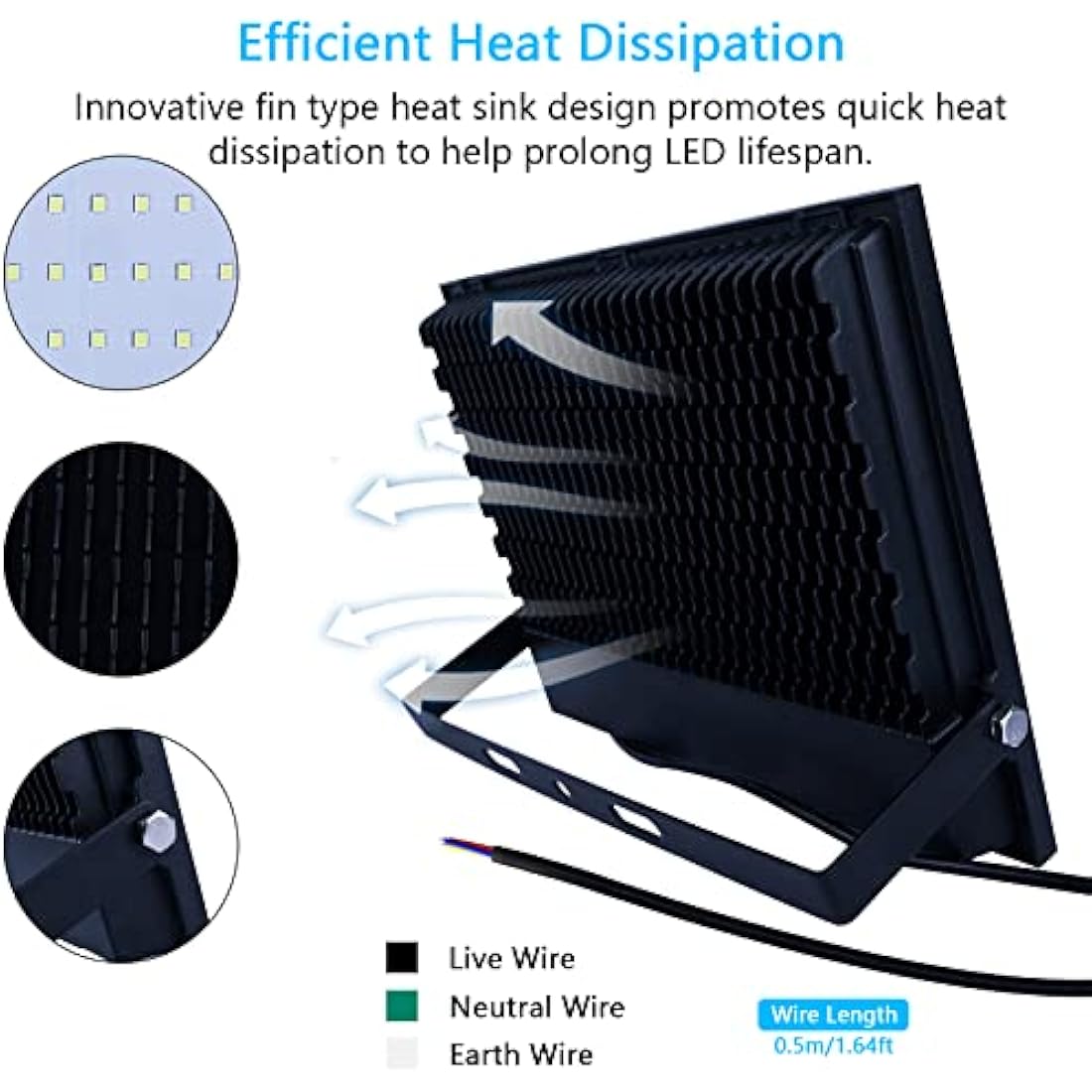 Ubanner 200W LED Flood Light | 22000lm IP66 Waterproof Outdoor Work Light
