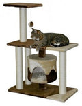 Kerbl Jade Pro Cat Tree – 96cm Sisal Scratching Post with Cave, Beige
