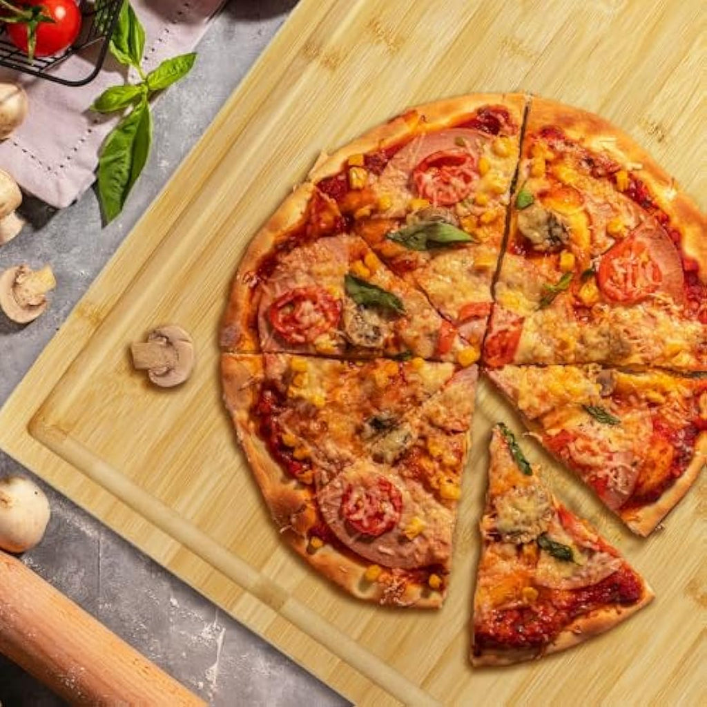 Utoplike Extra Large Bamboo Cutting Board | XXXL Butcher Block with Handles