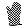 Orsina Check Mate Single Oven Glove – Black and White Cotton Mitt