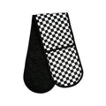 Orsina Check Mate Double Oven Glove – Black and White Cotton Kitchen Mitt